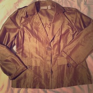 Chico Size m/1 silk Gold dress blazer